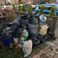 old bricks and rubble collected by Long Gone Waste Diposal
