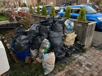 old bricks and rubble collected by Long Gone Waste Diposal
