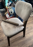 Single chair with broken leg collected by S.B Waste Removals