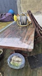 dining table and chairs heavy railway sleeper table and 6 chairs needd 2x men to shift it. SE4 - removed for £107