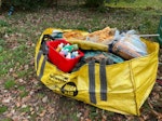 household & garden waste 1 x mega hippo bag general waste, rabbit hutch, 5 x rubbish bags of garden leave, small undercounter old fridge RH9 - removed for £171
