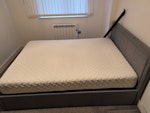 home furniture one ottoman bed + mattress 
one standing shelves 
clothes rackx2 SE18 - removed for £0