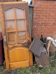Broken doors and furniture 4 doors, two cardboard boxes, one chair, two tables, 3 mats, one draught excluder BL7 - removed for £86