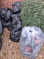 Green waste and plastic pots collected by Zero Waste Management Ltd