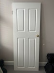 Internal door Solid-wood internal door with knobs and hinges. Very good condition. 
194.5cm high x 75.5cm wide x 4.5 cm depth SW19 - removed for £26