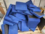 Furniture seat pads approx 40 Seat pads containing foam from commercial furniture, separated from bases PR7 - removed for £130