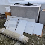 Bed base, curtain and other Bed base, curtains and other light waste. Easy access - in drive way in front of 281 Norwood Road SE24 - removed for £136