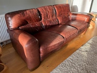 leather 3 seater sofa collected by Teds Waste Services
