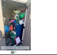 Bagged household waste in shed collected by Quick rubbish recycling Ltd