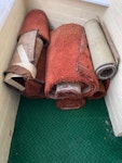 carpet, underlay & Lino Cut up carpet, some rolled, folded underlay, cut up Lino. All dry. 2 small black bags. B30 - removed for £117