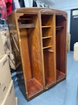 Two Wooden wardrobes two vintage wooden wardrobes with detached doors. E8 - removed for £79