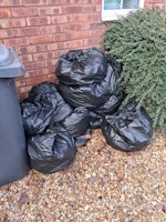 Green waste in bin bags collected by Inter County Service Group LTD