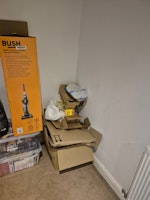 Usual junk with old hoover collected by Ram it in skip hire