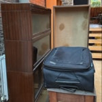 Table, rug, bookcase bed draw all could be reused except suitcase N19 - removed for £119