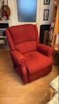 sofa, armchair, 3 dining chair 3-seater sofa with matching electric recliner armchair; three upholstered dining chairs ￼ SR2 - removed for £180