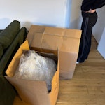 Cardboard boxes & plastic Cardboard boxes and plastic after moving N16 - removed for £43