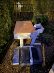 kids table, chair, equipment kids table, chair, foldable treadmill, bags with recycling rubbish NW3 - removed for £104