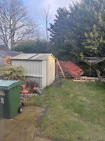 Fence panels, pallets, screen collected by Gareth Marshall