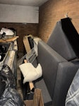 Assorted household waste Household waste from over-flowing bin store including sofa and shelving SE28 - removed for £286