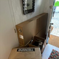 Wooden pellets and boxes. collected by fortknox waste