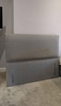 King size bed head. 150x125cm King size bed head. Plush top and wooden bottom/back N16 - removed for £32