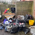 Household rubbish 11 black bags
Push chair
Table
2 tvs
Flat pack cot
Plastic toys
Car seat ST4 - removed for £166