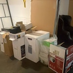 Boxes and a broken Ariston A collection of empty boxes and a recently broken Ariston that could be used for parts. E1 - removed for £79