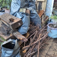 Wooden sleepers, garden waste collected by MrTrashLondon