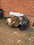 Cardboard boxes and trash bags OX12 - removed for £188