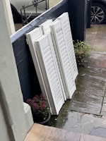 Old shutters collected by The Britton Group