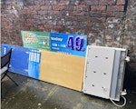 Waste removal Shop 146 - 2x numbers boards, 1 old coupon board and a electric radiator WN7 - removed for £67