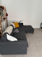 L-shaped 3-seater sofa collected by N.M Removal Services