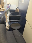 Furniture removal. 4 FOBT stools
1 high stool
1 blue cashier chair LU1 - removed for £120