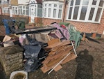 old sofa carpets wood rubbel house cleaerd some wood carpet and old sofa some bricks HA3 - removed for £325