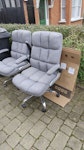 chairs and cardboard two desk wheelie chairs and two flat cardboard boxes N11 - removed for £82