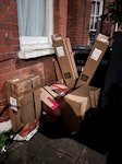 7 cardboard boxes of card/junk 7 large cardboard boxes of card and other waste N19 - removed for £71