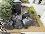 for collection on 11/02 7 black bags of light rubbish W11 - removed for £86