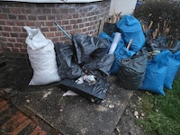 old plaster and wood sticker collected by fortknox waste