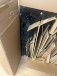 Cardboard, brown paper & other Packaging from Ikea furniture, cardboard boxes and packaging, small amount of brown paper and some foam. Two metal arms from office chair. BS1 - removed for £130