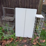 2 Metal caddy and 1 cabinet 2 Metal caddy and 1 cabinet SE3 - removed for £39