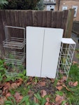 2 Metal caddy and 1 cabinet 2 Metal caddy and 1 cabinet SE3 - removed for £39