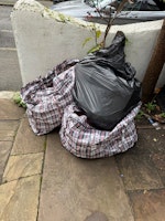 3 bin bags of old carpet/cloth collected by Eco Clean&Fresh