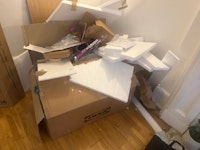 Just furniture boxes collected by Quick rubbish recycling Ltd