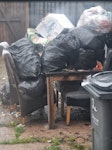 Household waste black bin line About 10 black bin liners of household waste accumulated from bins not being emptied B69 - removed for £57