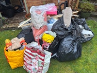 Household waste from garage collected by Mersey Waste (NW) LTD