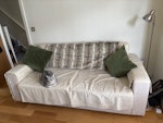 Large sofa bed 220x99x67cm Large sofa bed, comes apart for easy removal (although I’d need help with this). I think it will fit through door to hallway without being disassembled. BN3 - removed for £86