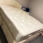 Dinning carpet Double bed with matrass and headboard, tv stand x2,large bag of toys,large bag of house hold(small brai stand,3small electric heaters and other household waste) ,medium plastic of clothes ,media carpet TA2 - removed for £180