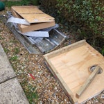 Old shower enclosure, tray RG27 - removed for £100