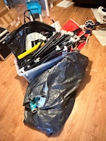Bag with pods,toys,braii stand collected by AJD man and van