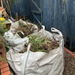 2 skip bags of garden waste 2 skip bags as shown (~75cm per side) of garden trimmings: branches, leaves, dead plants, weeds. Will need to go out the garden gate as shown in picture. Garden gate is over 80cm wide, but contents of the bags are making them bulge out (as shown).
Pickup on Sunday ideally 3-4pm or after 530pm should be ok too. Do confirm availability. E11 - removed for £117